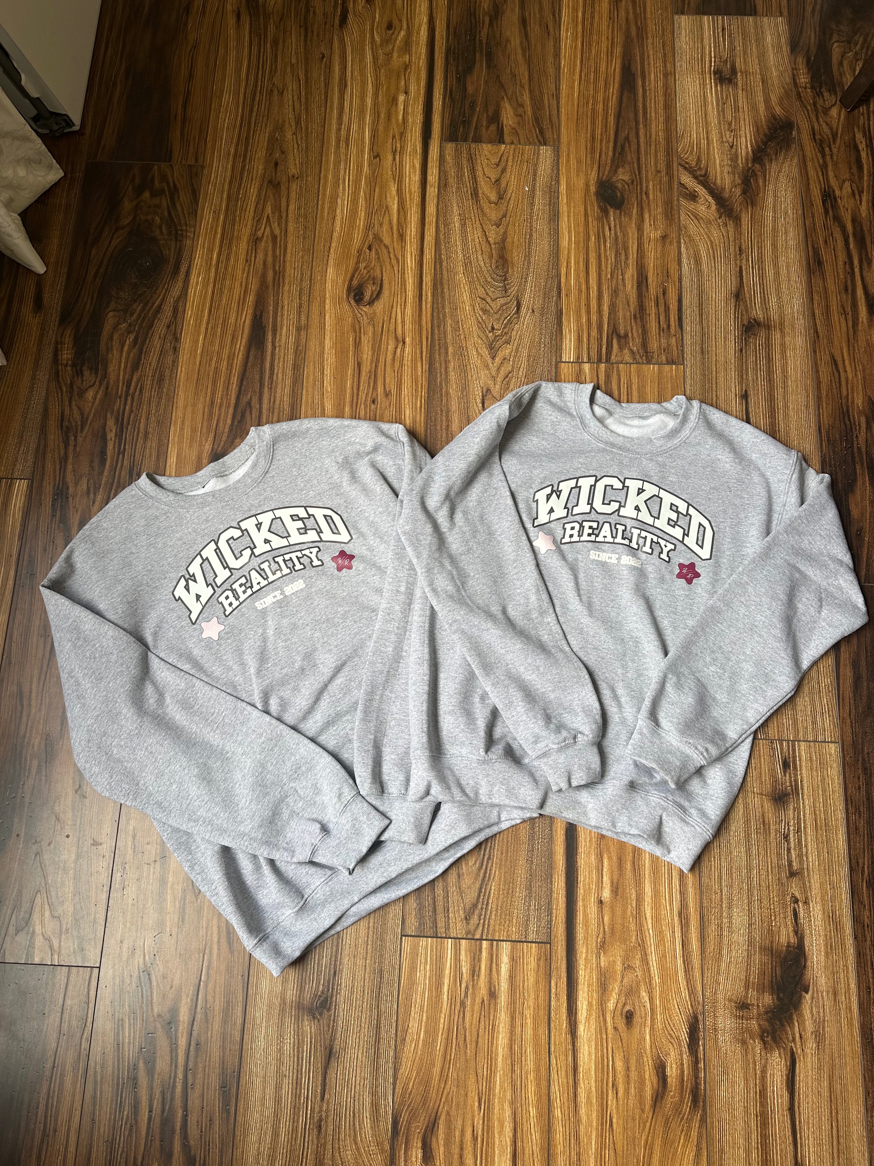 Wicked Reality GREY CREWNECKS